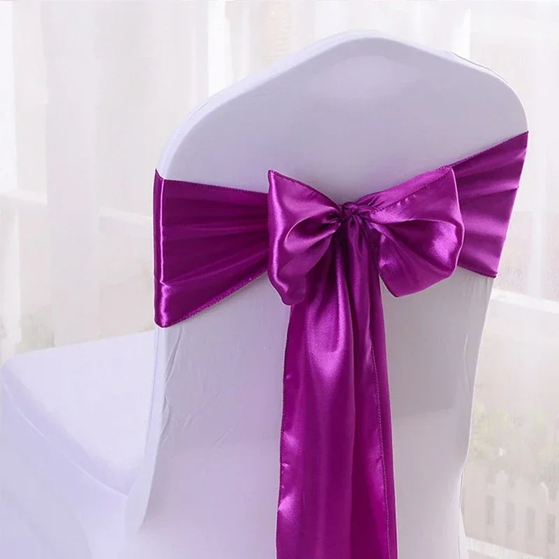 Ceinture de Chaise en Satin  pour Décoration de Mariage,