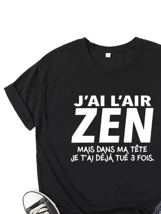 T-shirt Graphique pour Fille, Lettre France, J'Ai l'air,