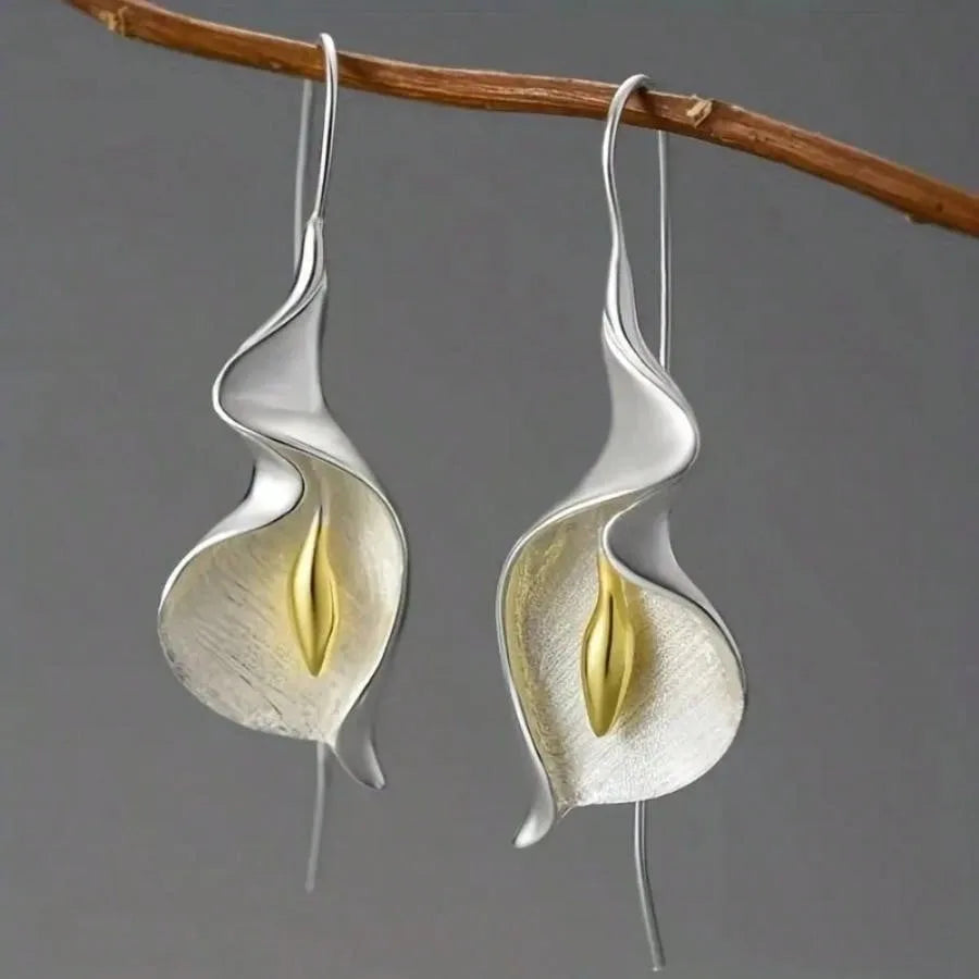 Boucles d'oreilles métalliques à crochet