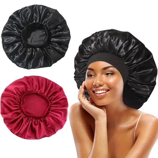 -Bonnet en satin pour femme, pour dormir la nuit,