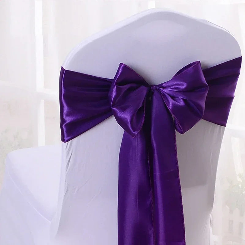 Ceinture de Chaise en Satin  pour Décoration de Mariage,