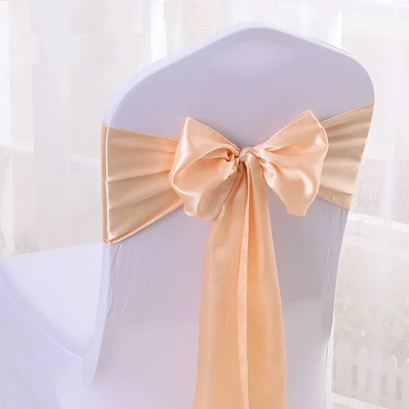 Ceinture de Chaise en Satin  pour Décoration de Mariage,