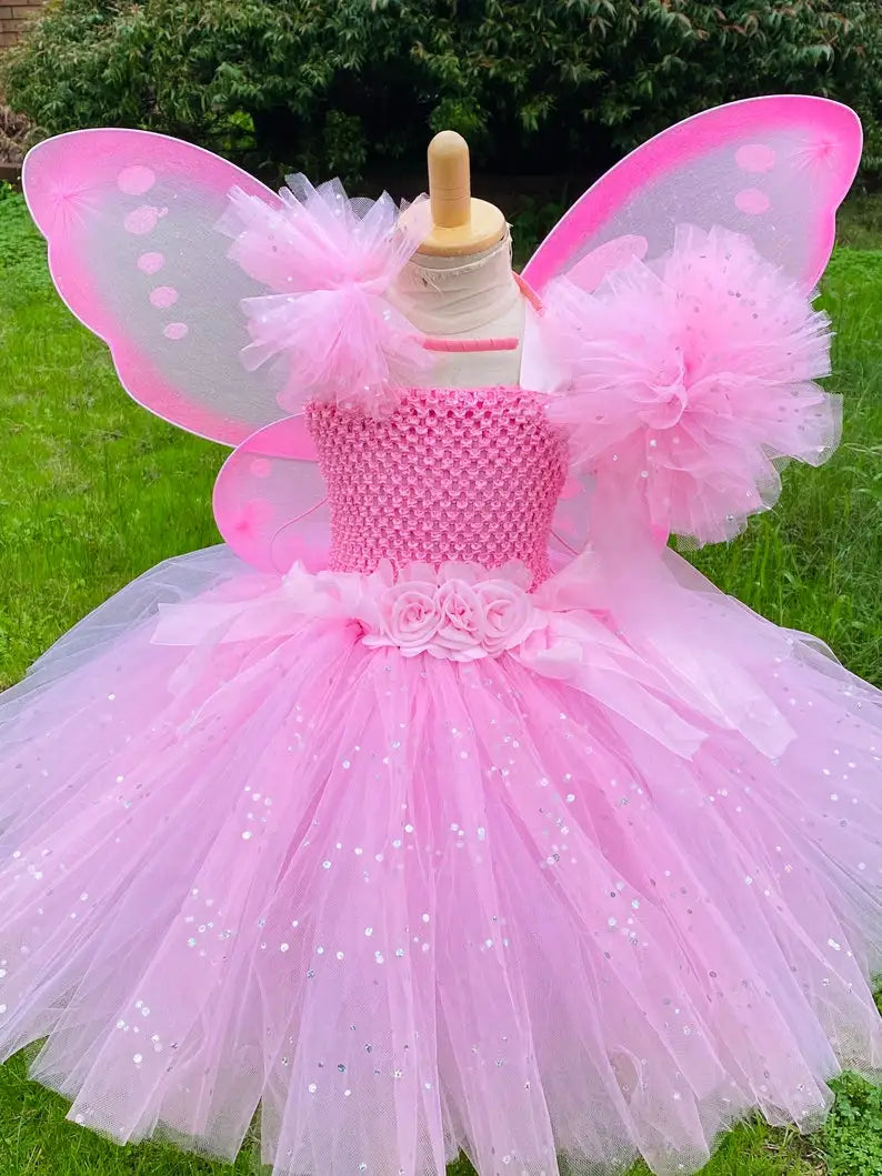 Dress Kids Glitter Tutu Flower Dresses