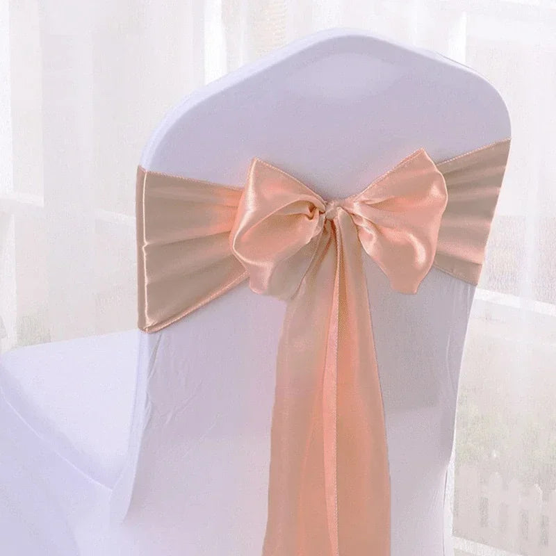 Ceinture de Chaise en Satin  pour Décoration de Mariage,