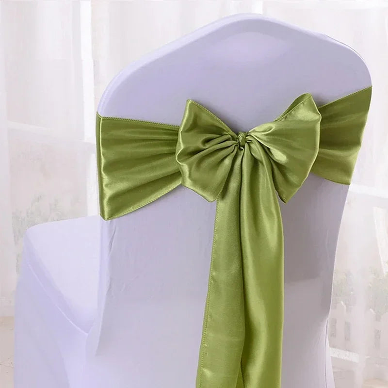 Ceinture de Chaise en Satin  pour Décoration de Mariage,