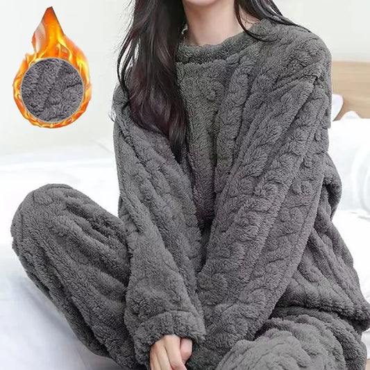 Ensemble de pyjama chaud en velours épais